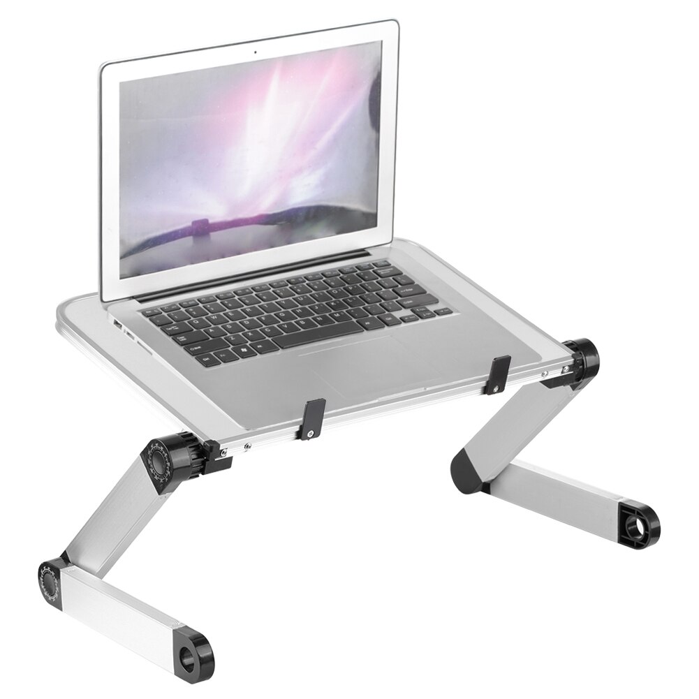 Aluminum Alloy Laptop Portable Foldable Adjustable Laptop Desk Computer Table Stand Tray Notebook Lap PC Folding Desk Table