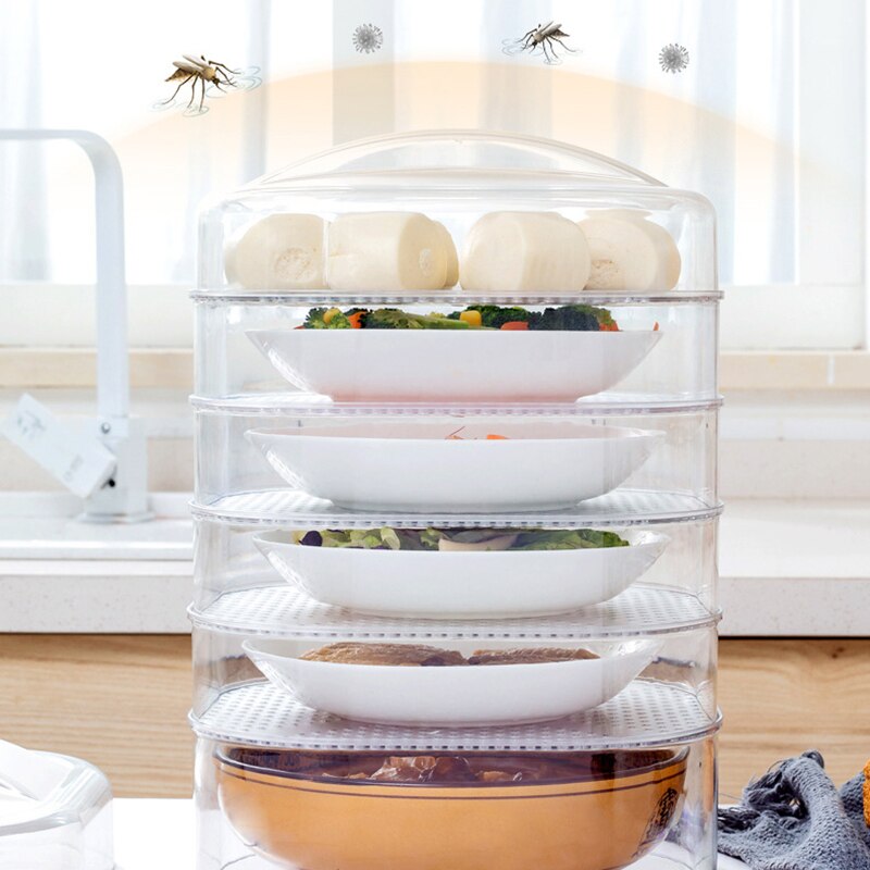 Fresh Food Storage Box Insulation Dish Cover Meal Food Cover Thick Dust-Proof Heating Table Warm Rice Cover KSI999