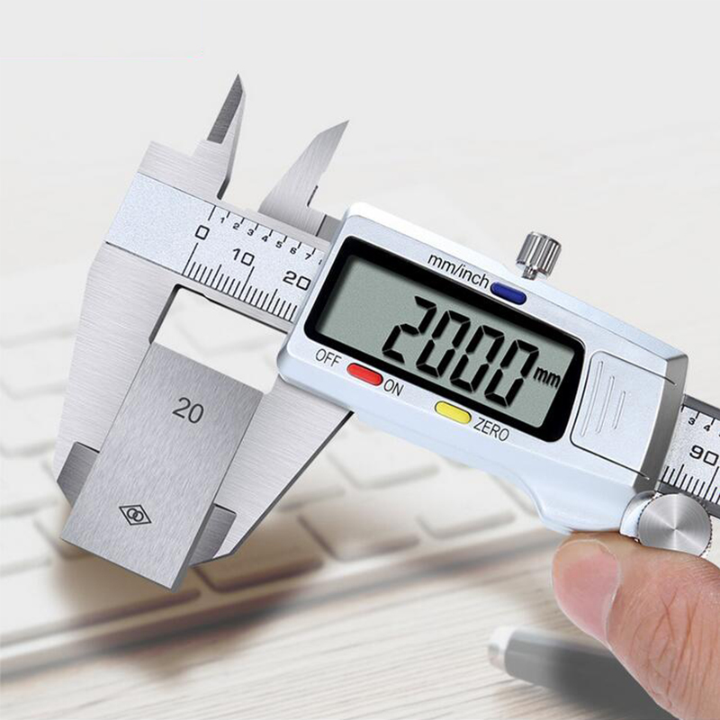 Calibrador Digital Vernier electrónico de acero inoxidable, herramienta de medición de 6 pulgadas, 0-150mm, Micrómetro de Metal