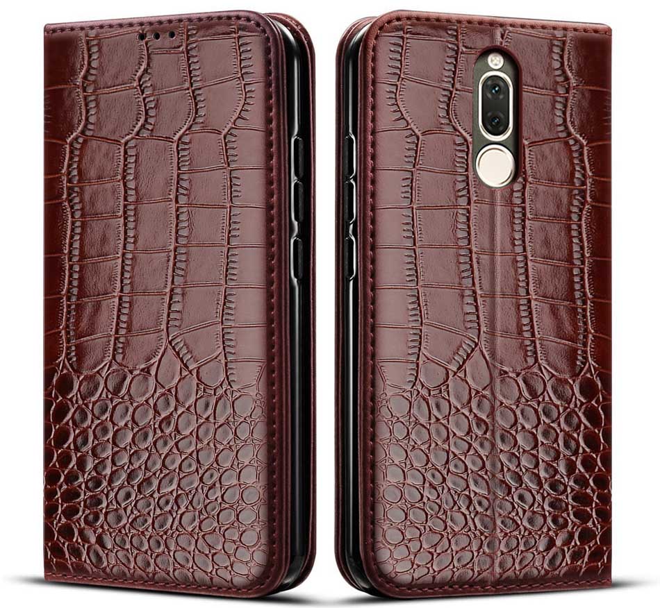 Voor Huawei Mate 10 Lite Case Mate 10 Lite Lederen &amp; Silicone Cover Voor Huawei Nova 2i Case Nova2i Zachte tpu Coque Flip Boek Stijl: For Mate 10 Lite / Style 1 Brown