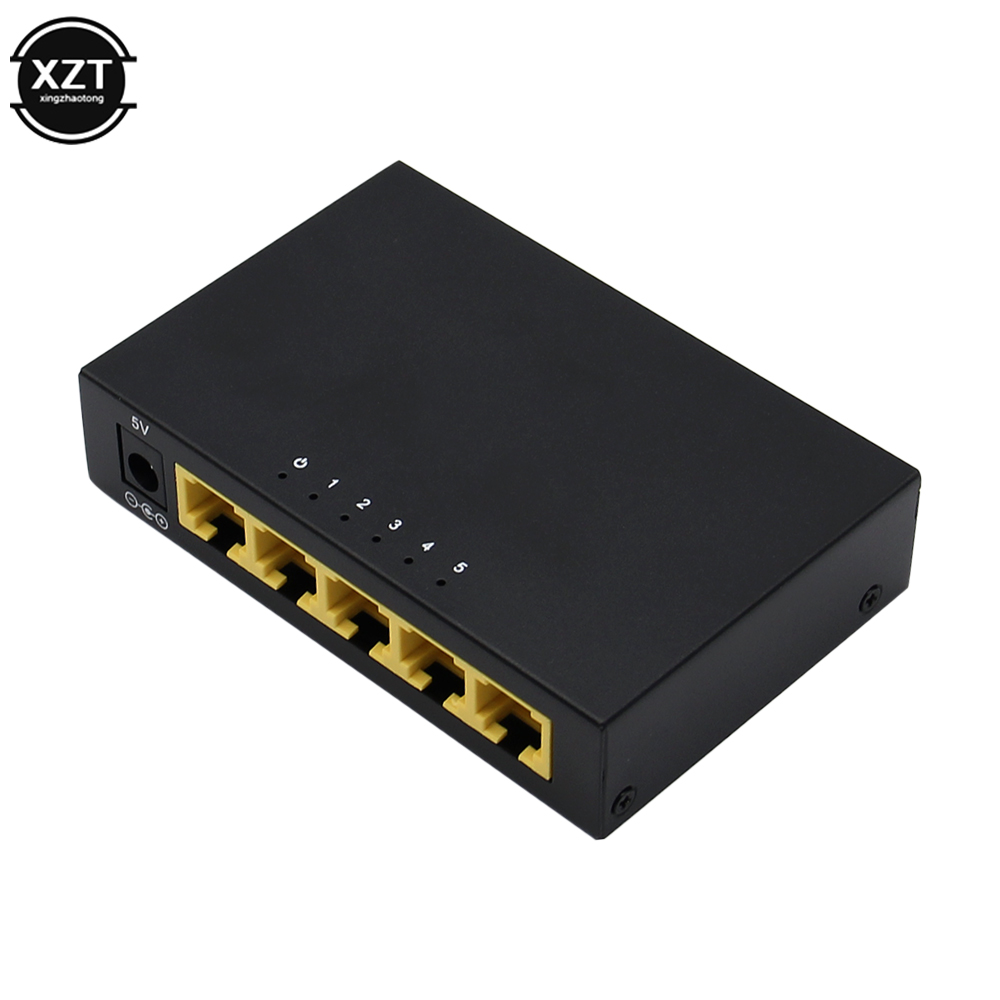 5 Port 1000Mbps Gigabit Network Switch Ethernet Smart Switcher High Performance RJ45 Hub Internet Splitter Plug and Play