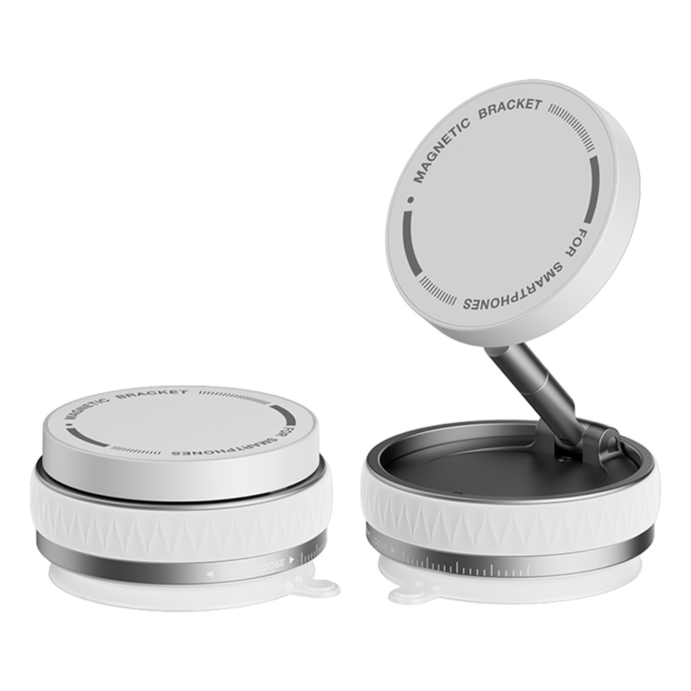 Support de téléphone de voiture à ventouse magnétique sous vide pour Magsafe 360 ° Support de Navigation rotatif, support magnétique pliable pour voiture pour iPhone: YELLOW