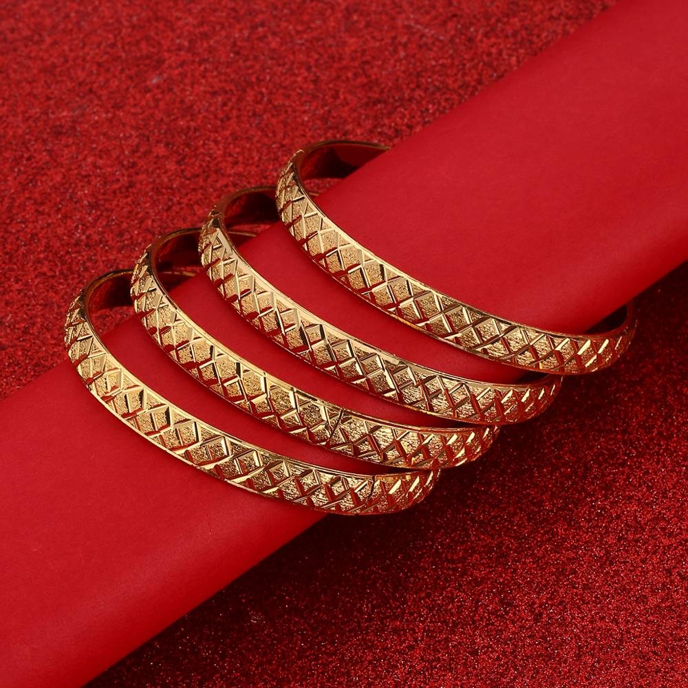 Bracelet de couleur or 24K à la pour femmes fille spécial Dubai mariage mariée Bracelet Ramadan bijoux