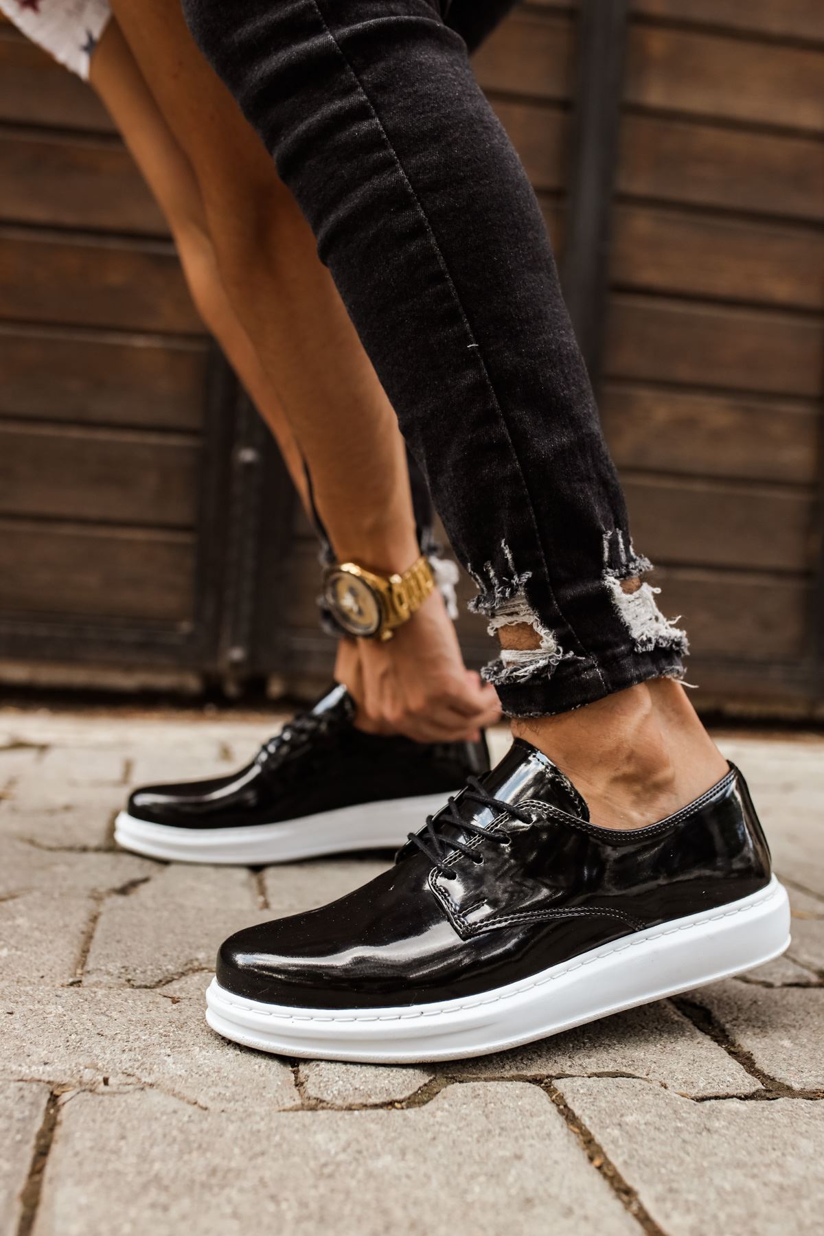 Chekich CH003 tenue quotidienne baskets pour hommes noir