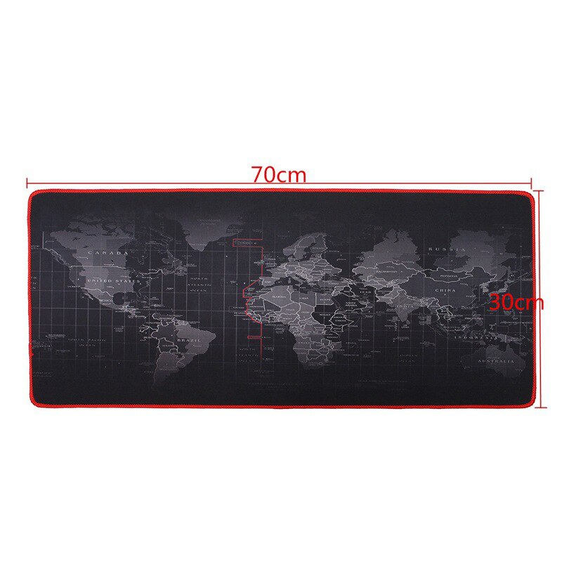 Gaming Mouse Pad Large Mouse Pad Big Mouse Mat Computer Mousepad Carved World Map Mause Pad Desktop Keyboard Mat Cushion XXL XL: 70 x 30 cm Red Edge