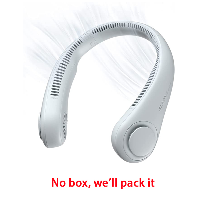 Xiaomi JISULIFE portatile collo fan mano libero Bladeless fan 4000mAh indossabile personale fan senza foglie ricaricabile USB alimentato3 velocità: bianca NOT scatola