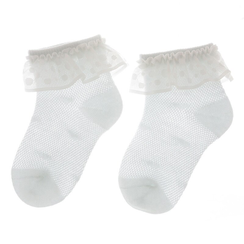 Spitze Rüsche Neugeborenen Baby Socken Weiche Sommer Gittergewebe Atmungsaktive Baby Mädchen Socken Kleinkind Kleinkind Anti-Unterhose kurz Socke Sokken: blau / 0-12 months