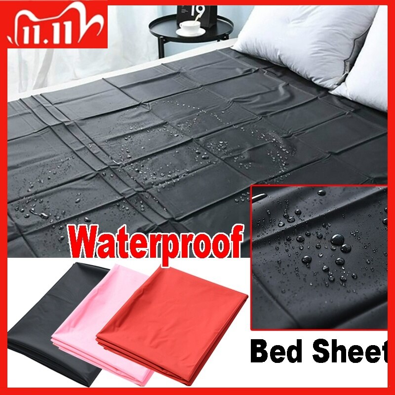 Draps de lit en plastique PVC pour adultes, couverture de matelas de jeu Sexy, imperméable et hypoallergénique, draps de literie complets pour reine et roi,