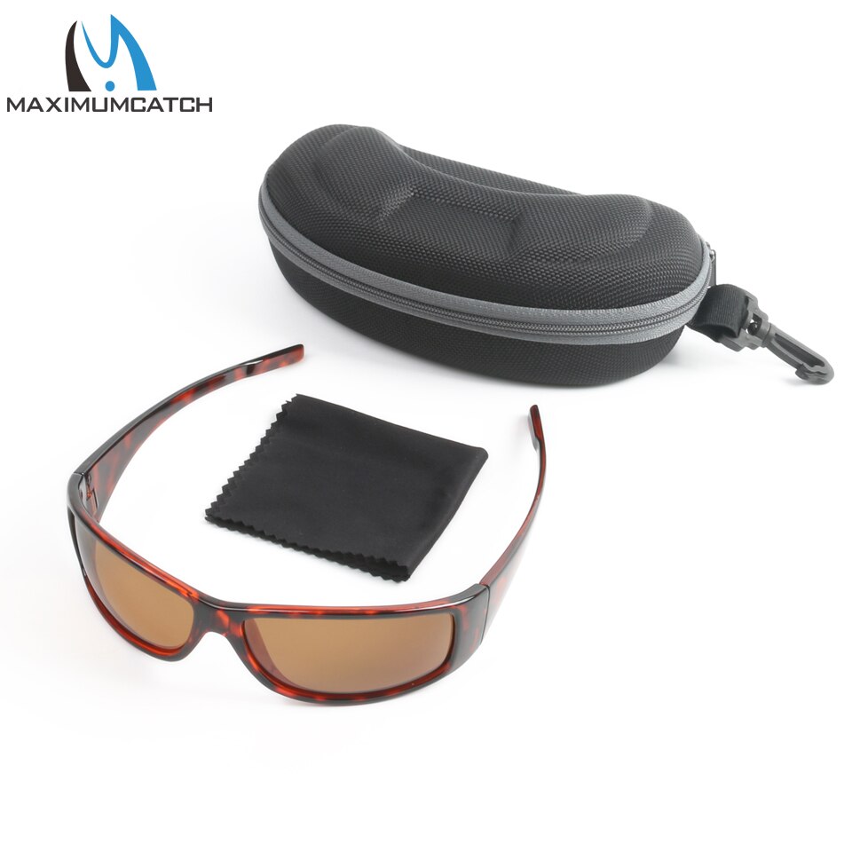 Maximumcatch Tortoise Frame Fly Fishing Polarized Lens Brown Yellow And Gray UV400 Fishing Sunglasses