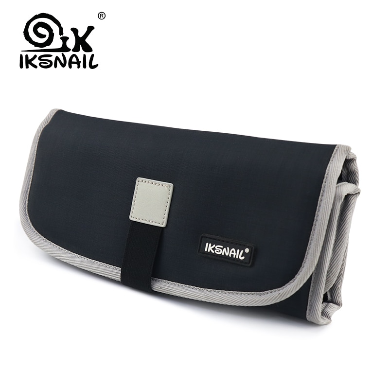 IKSNAIL Travel Digital Storage Roll-up Bag Portable Digital USB Cable Charger Earphone Cosmetic Pouch Multi-functional Bag Case