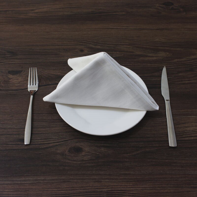 Table Napkin White Cotton Cloth Napkins for Party Wedding Table Cloth Soft Hotel Handkerchief Cloth for Cafe Thicken