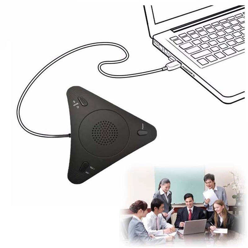 Usb Desktop Computer Conference Omnidirectional Condenser Microphone Mic Speaker Speakerphone For Business Video Meeting