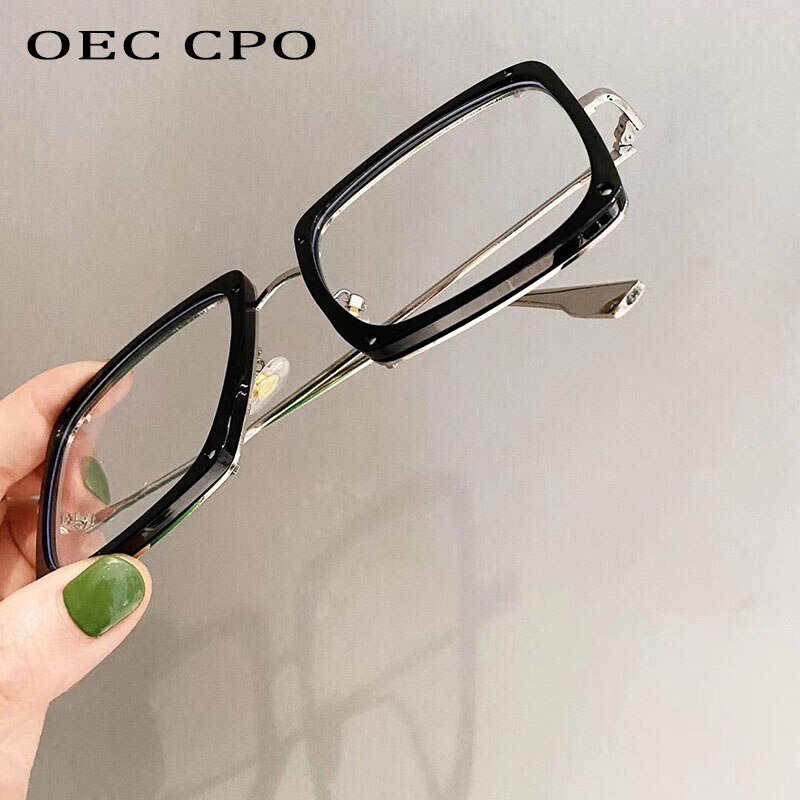 OEC-Verwaltung CPO Damen Platz Gläser Rahmen Frauen Trend Transparente Gläser Rahmen Männer Klare Gläser Brillen 0630