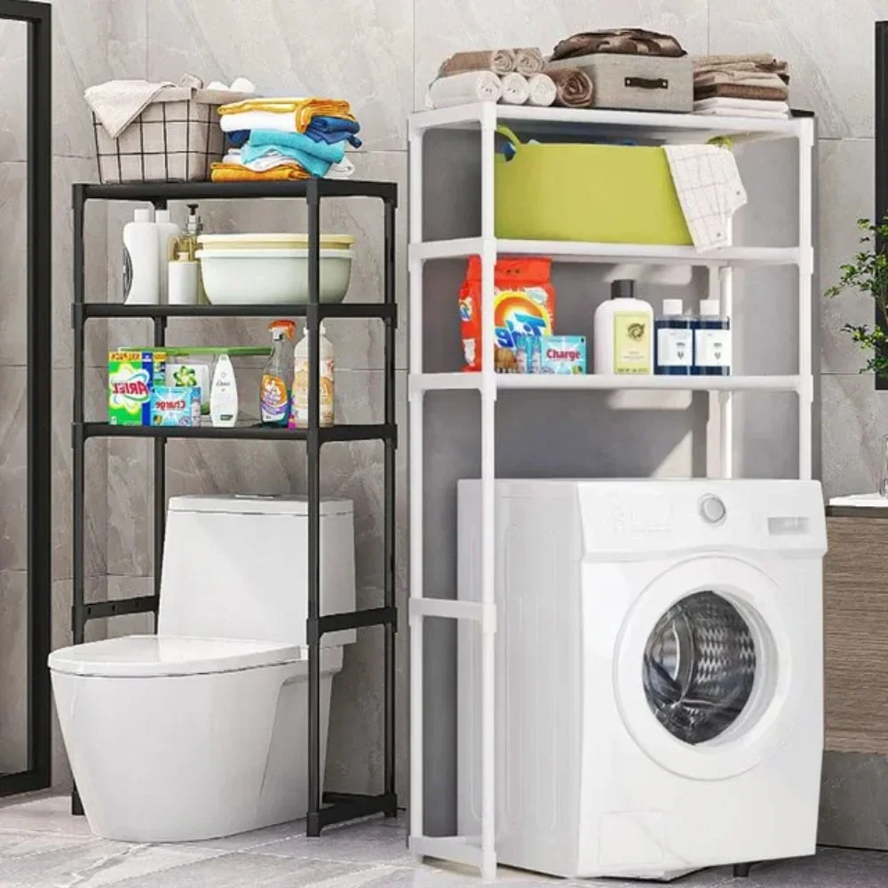 Badezimmer-Aufbewahrungsregal über dem Toilettenregal, mehrschichtiger, platzsparender Organizer, multifunktionales Toiletten-Aufbewahrungsregal zum Aufhängen ein der Zauberstab