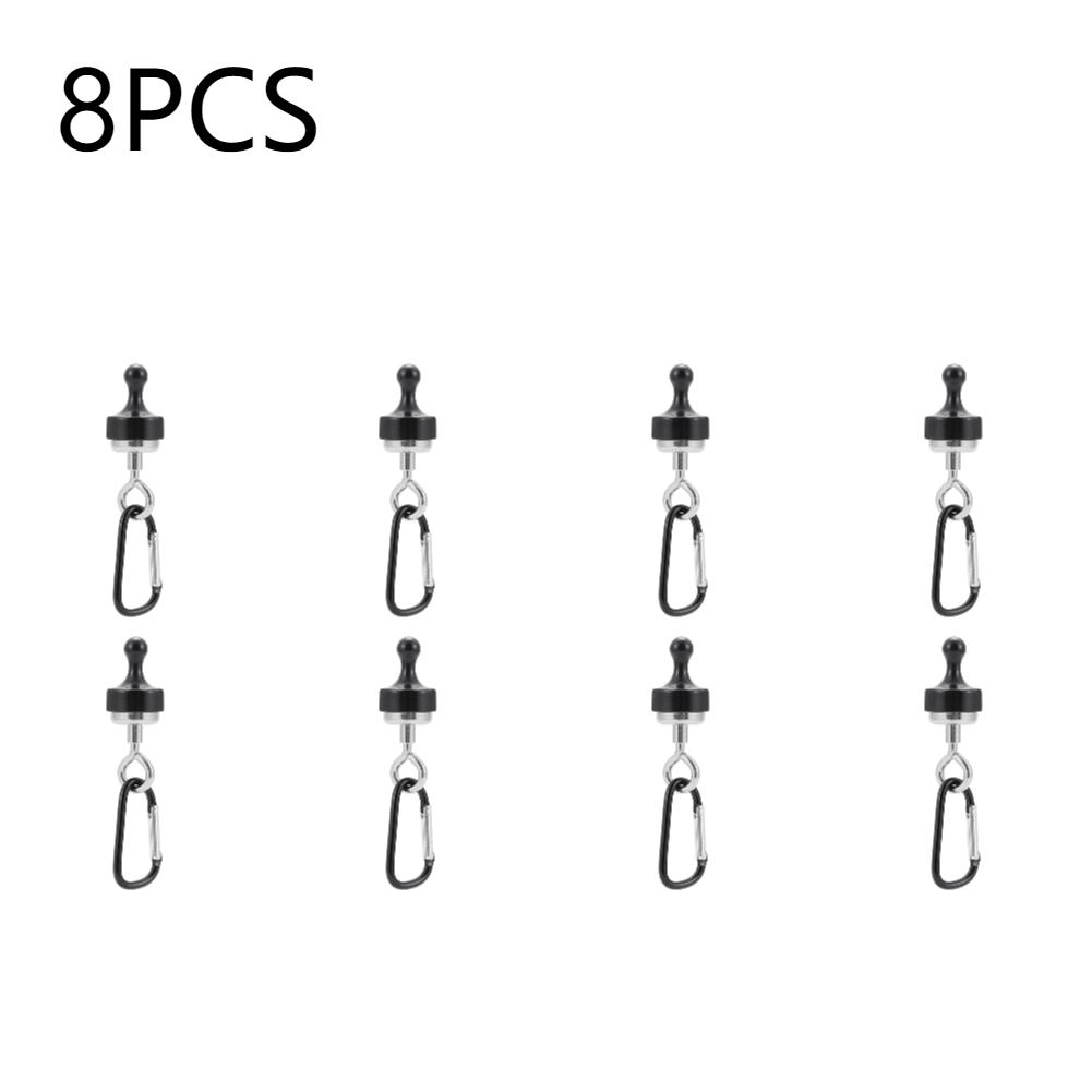 1-10pcs Magnetic Lanyard Clip Pulling Force Hanging Carabiners Heavy Duty Multipurpose for Outdoor Hanging Camping Light