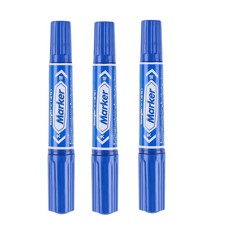3 stücke/5 stücke Wasserdicht dauerhaft Marker Stifte Schwarz Blau verrotten Zwei Schreibfedern Öl Tinte Kein Verblassen Unterschrift Stift für Papier Metall Glas Kennzeichnung: Gelb