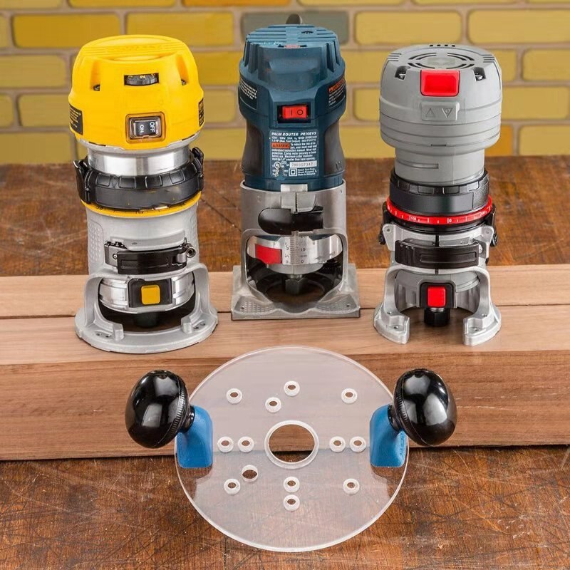 Compacto Router Sub-Base con asas-para Trim Routers y compacto Routers herramientas para trabajar la madera