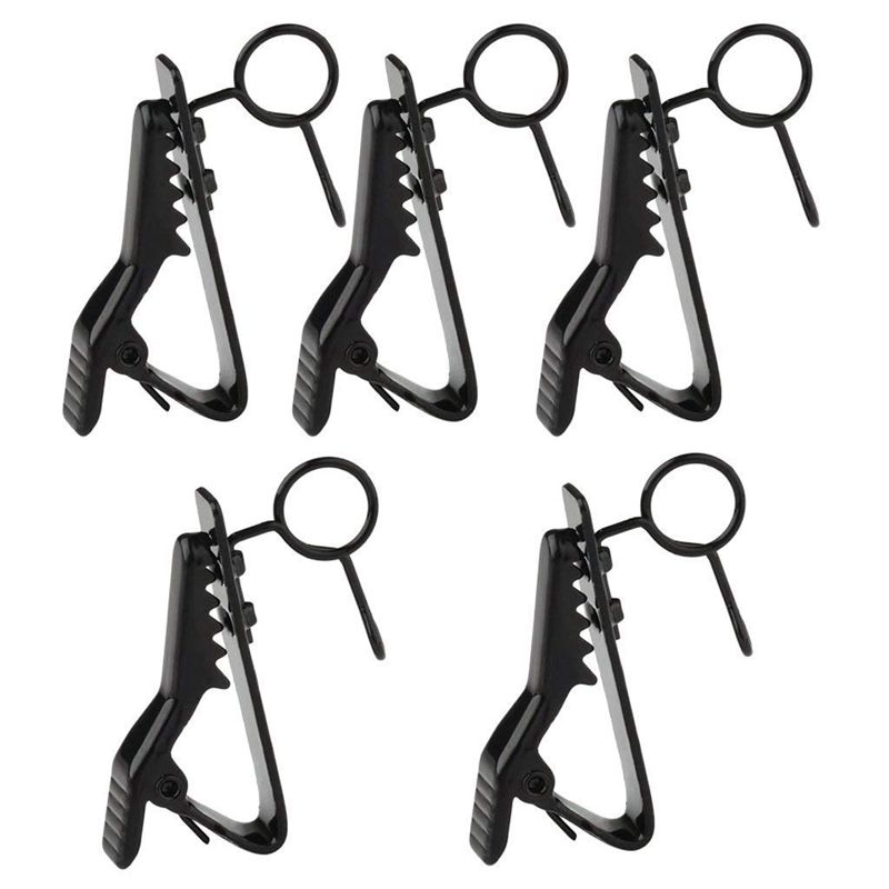 5 Pièces Bague Mini 7.5mm Micro Clip De Fixation Pince À Cravate Col Clip Pratique (noir)