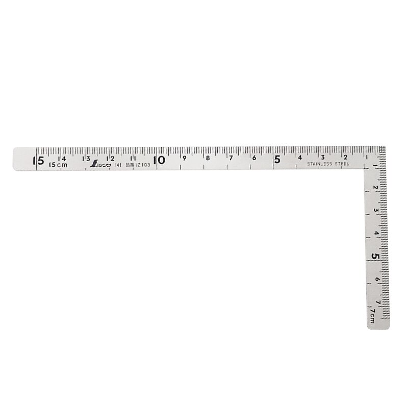 Japan Shinwa Penguin brand MINI SQUARE 90 degree stainless steel angle ruler small curved ruler Carpenter