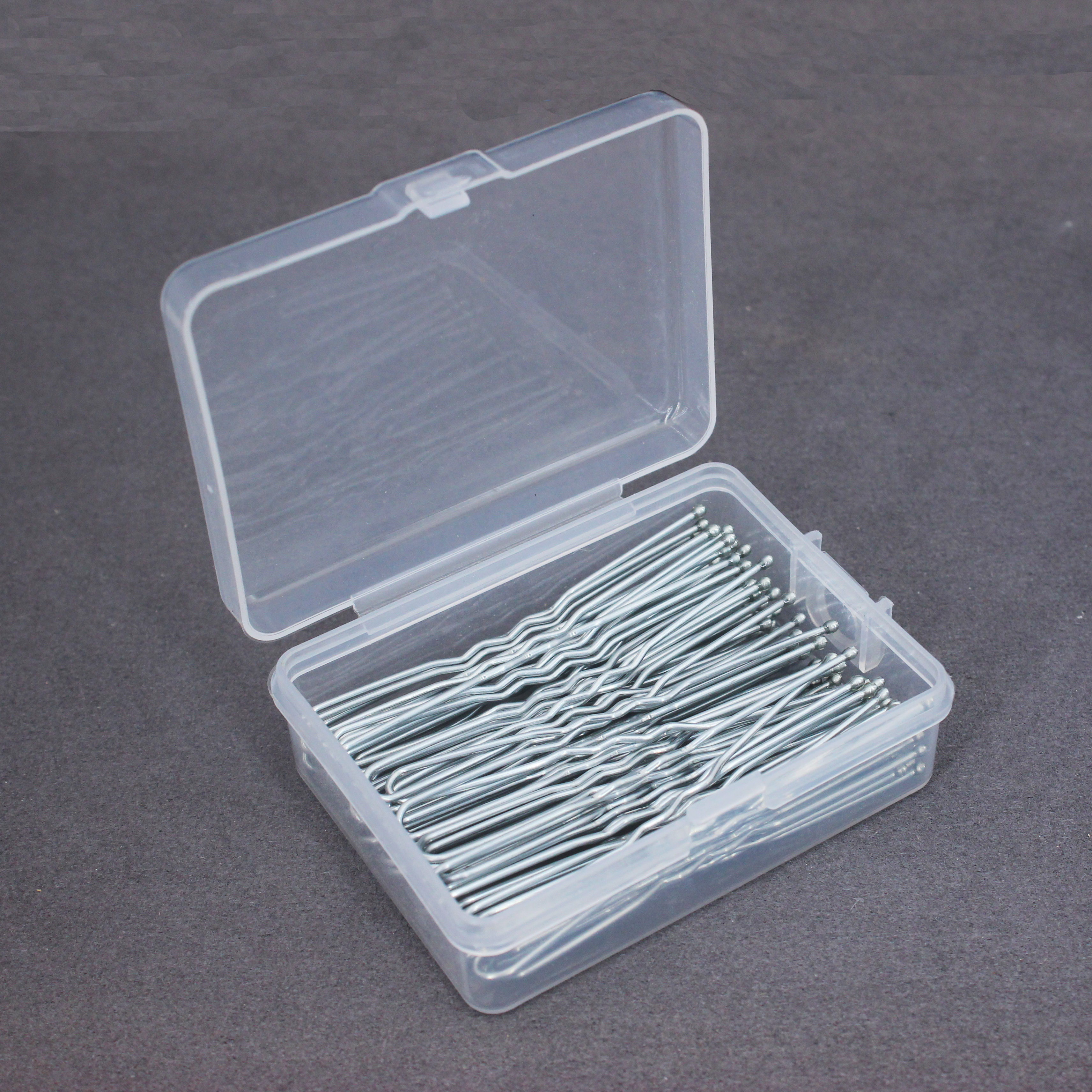 Pinces à cheveux en métal couleur argent en forme de U, épingles à cheveux de mariée en alliage ondulé pour femme, accessoires d'outils de coiffure, 50 pièces: Zinc blanc bleu plaqué