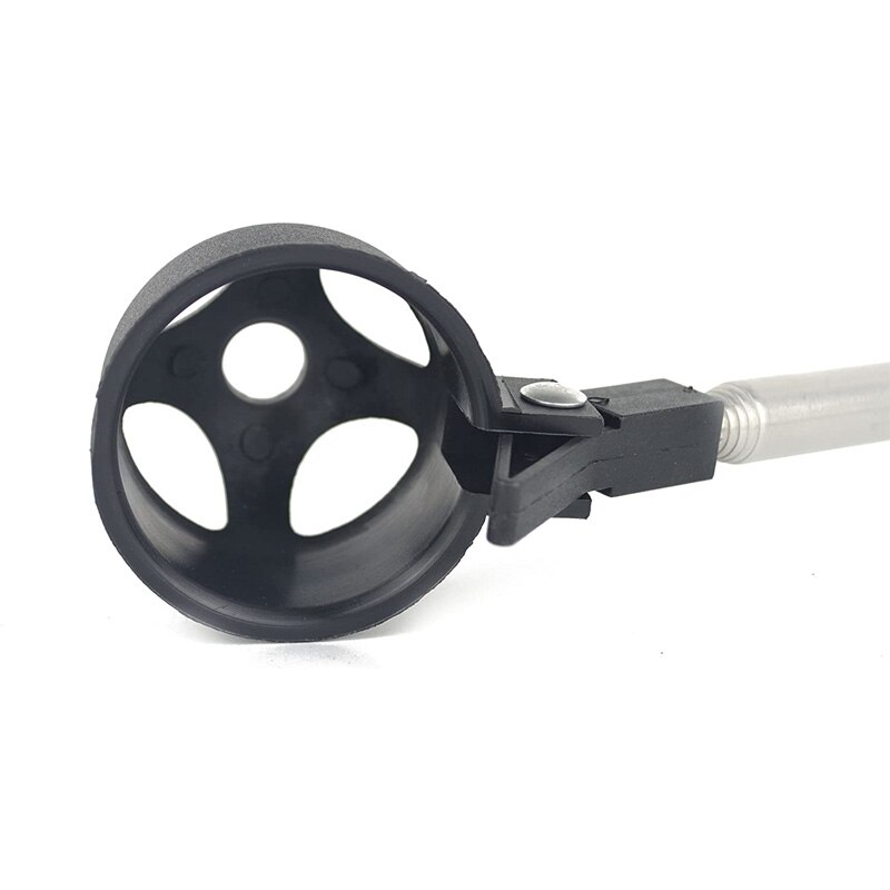 Golf Ball Picker Black Stainless Steel Automatic Locking Scoop Telescopic Extendable Retriever