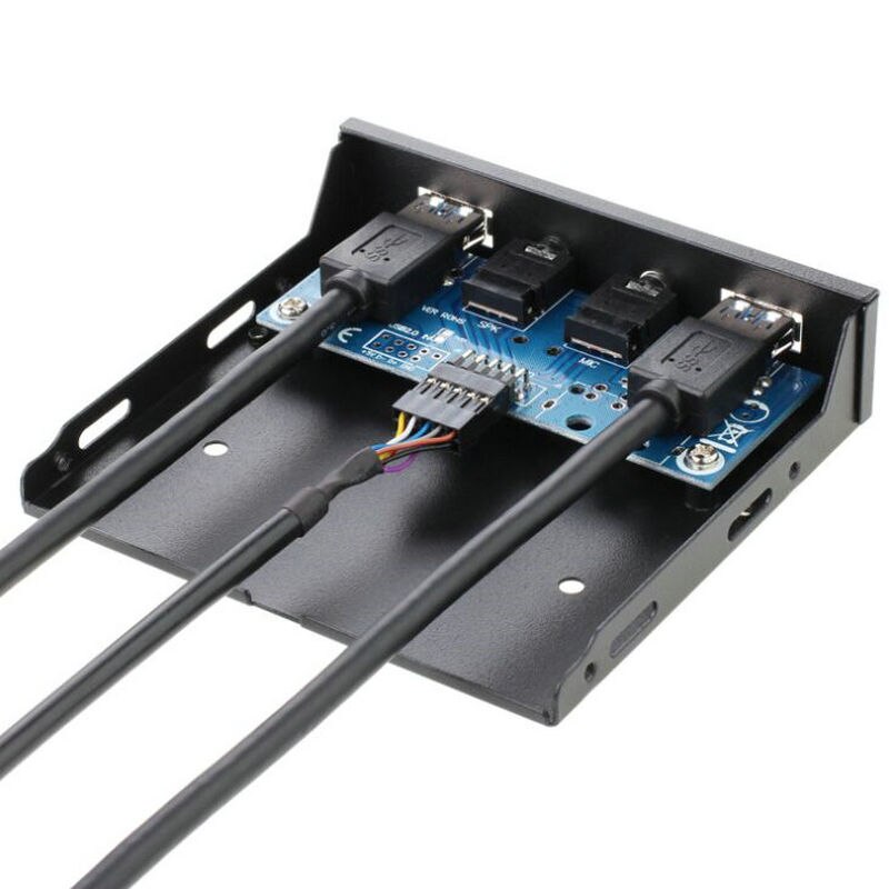3.5 inch Custom 2 Port USB 3.0 Computer Case Front Panel with HD Audio and Microphone Port