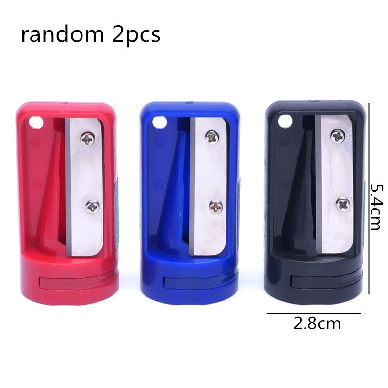 2Pcs Woodwork Carpenter Pencil Sharpener Cutter Shaver Narrow Sharpening Tool Eye Brow Makeup Cosmetic Eyebrow Pencil Cutter: Random 2pcs
