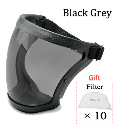 Máscara de protección para el trabajo, Protector facial completo, a prueba de polvo, resistencia al impacto, máscara de trabajo para carpintería, herramientas de cocina reutilizables para el hogar: Azul