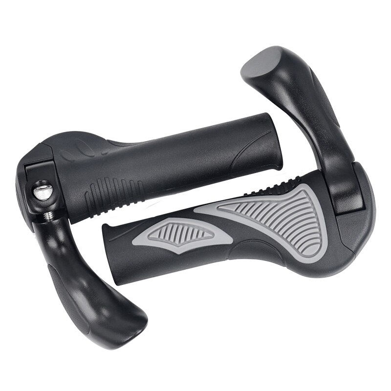 Ergonomic Hand Grips Mold-in Black Grey Dual Color Tone Grip Handlebar End Sheath Casing Hand Rest Good Fit to Palm Taiwan Hafny