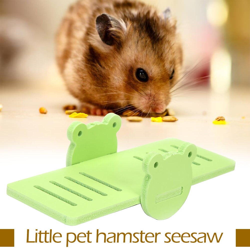 Træ kæledyr hamster legetøj sjov vippe leg legetøj til små dyr bur reden tilbehør lille dyr legetøj lege hus trænings legetøj