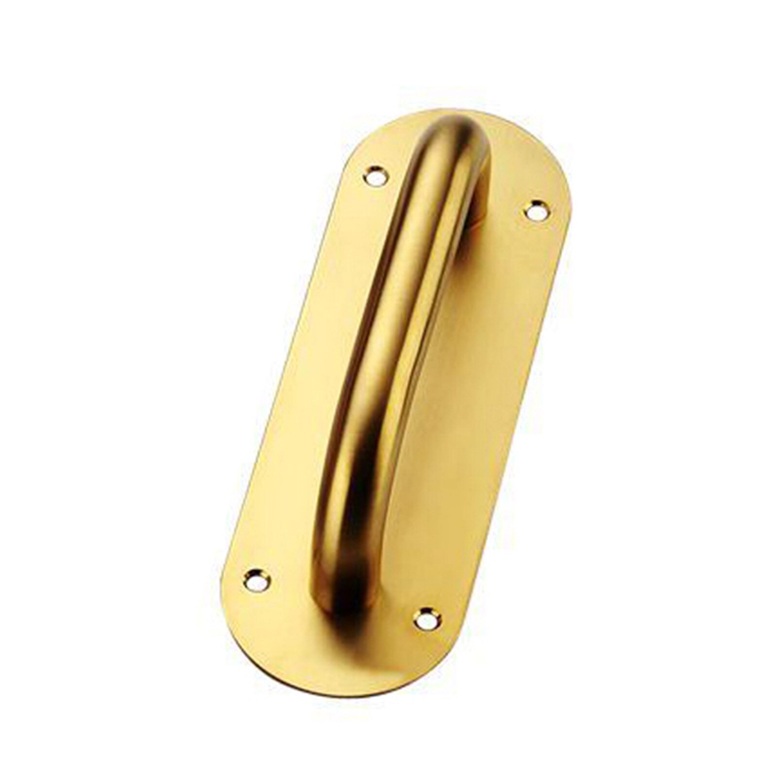 Tirador de puerta grande de acero inoxidable, manija de puerta con placa de empuje y tornillos, para restaurante, Bar, negocios, BV78: Brushed Gold
