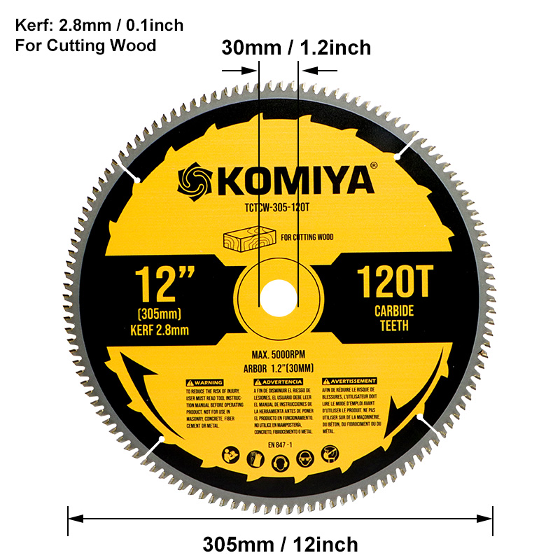 7,8,10,12,14 inch blad voor hout, aluminium, kunststof, cirkelzaagblad: Black