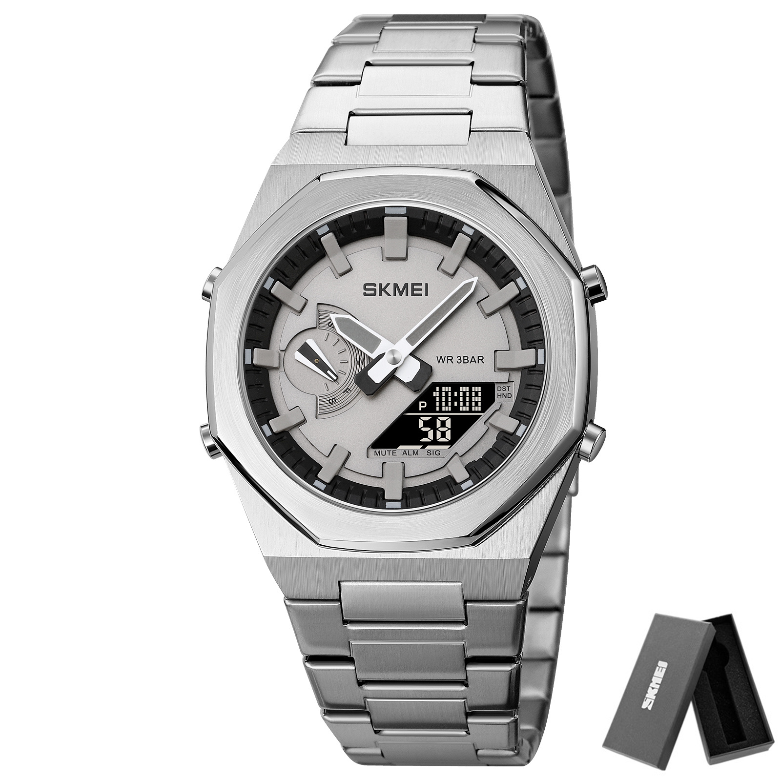 Skmei 1816 klokker uformell forretningsklokke kvartsklokke lys dato vanntett armbåndsur relogio maskulin herre sport: Oransje