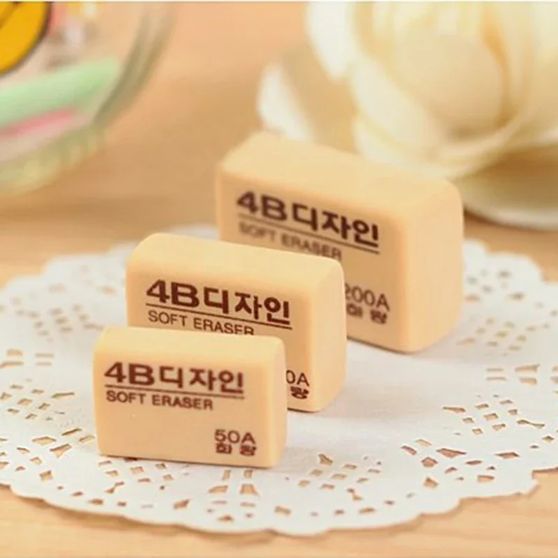 Borrador de lápices 4B de Corea, borrador de dibujo y escritura de goma, papelería para estudiantes de dibujo artístico para oficina y escuela