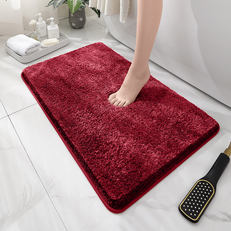 Alfombra de suelo de felpa gruesa suave y cómoda, alfombra de baño, Alfombra de dormitorio, Alfombra de sala de estar, alfombra de baño absorbente y antideslizante, hom