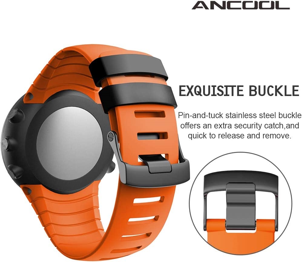 Rubberen accessoirebandje voor suunto core band, polsbandje voor sport, vervangende bandjes met metalen sluiting voor suunto core smartwatch