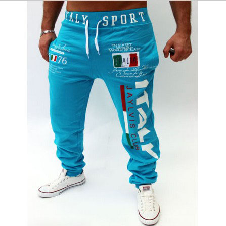 Casual byxor italiensk flagga tryck casual byxor stor storlek