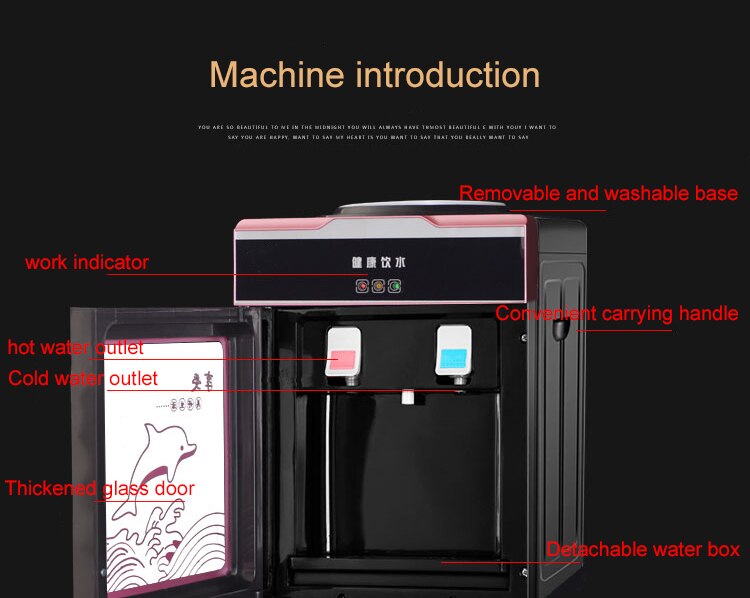 DMWD Electric Water Dispenser Home Office Desktop Water Dispenser And Cold Drink Machine Water Heater Colder EU US