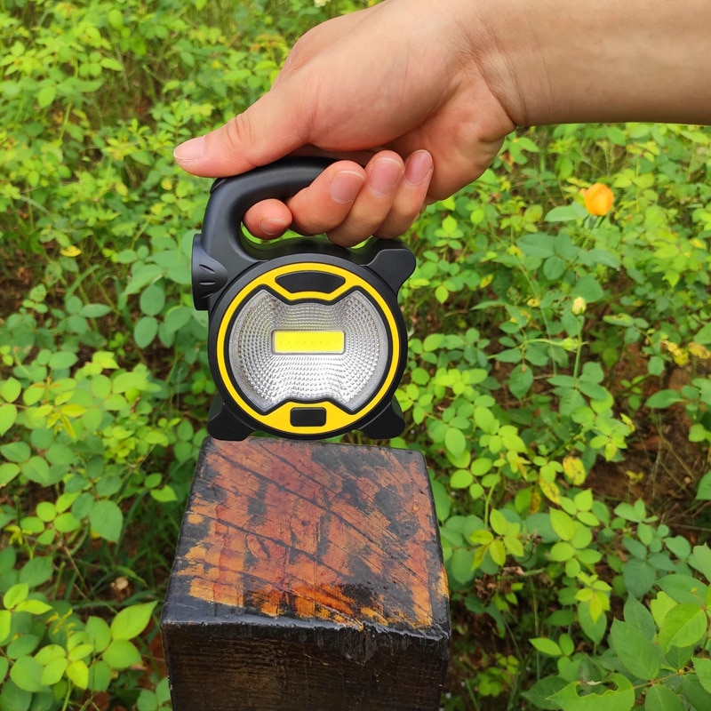Lámpara de trabajo COB farol LED portátil, foco de emergencia, reflector recargable para trabajo o Camping al aire libre, luz Mini de linterna
