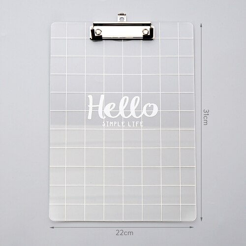 Acrylic Transparent Small Clean Writing Board Splint A4 Folder Board Examination Students Stationery Supplies Filing Products