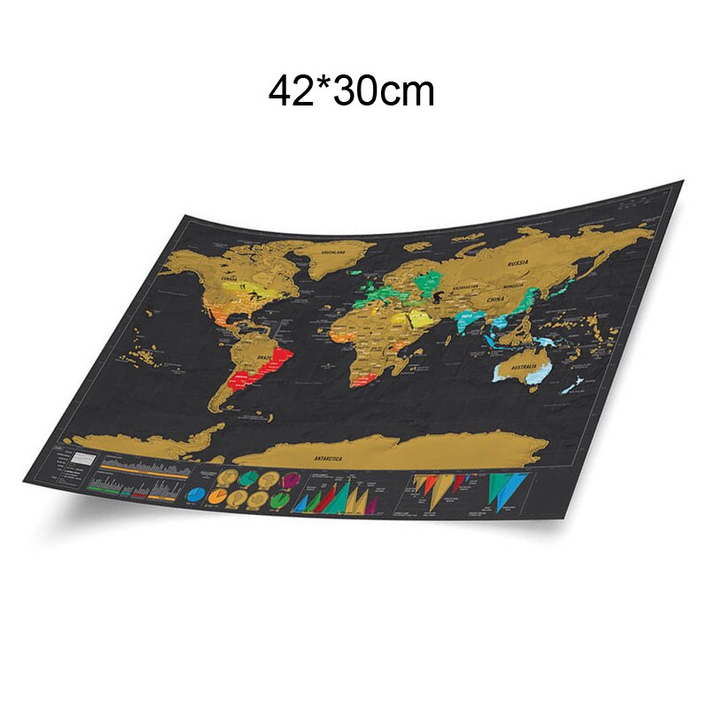 Mapamundi para Rascar para Decoración de Pared, Mapa del Mundo de Viaje Borrable, Artículo de Lujo, Pegatinas para Habitación y Oficina, 1 Unidad