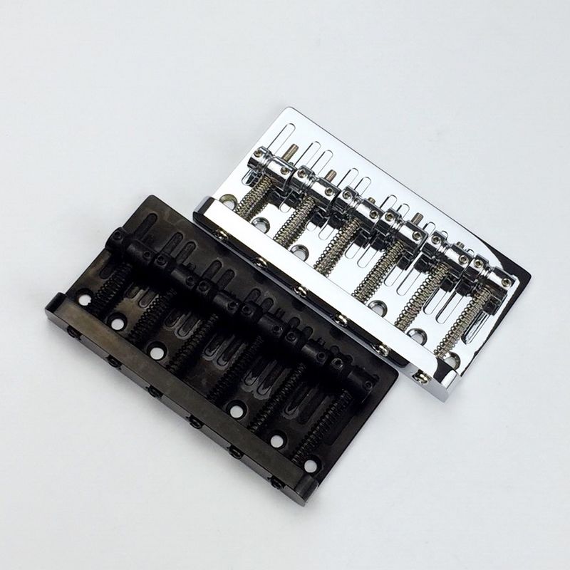 6 string electric bass guitar bridge in black or chrome BB060