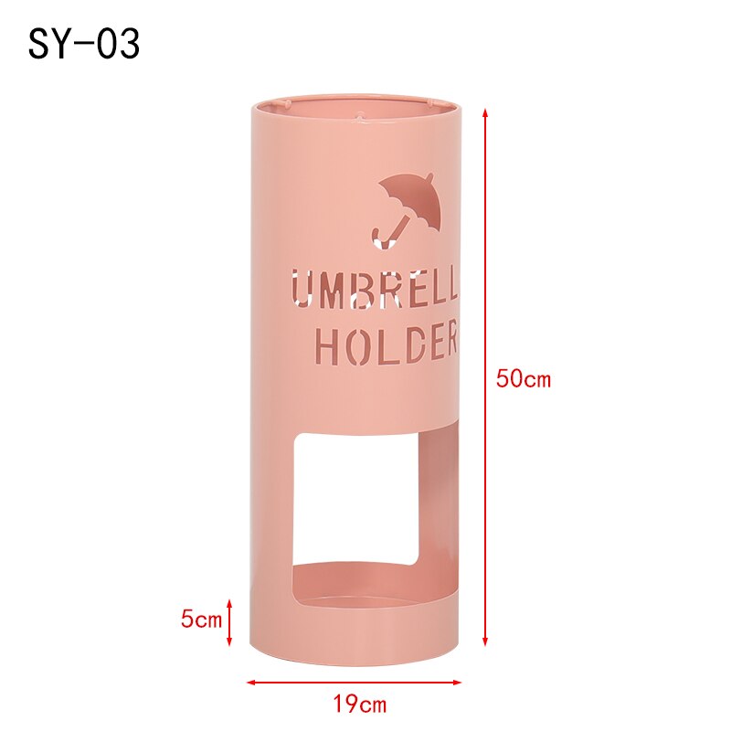 Paraguas de hierro forjado para restaurante y balcón, soporte para muebles del hogar, vestíbulo de Hotel, Cubo de almacenamiento para dormitorio: pink