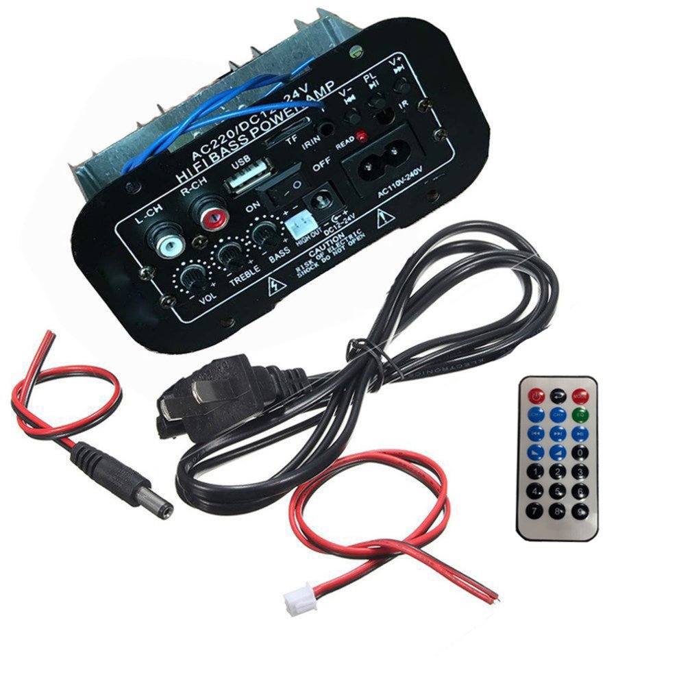 Multi-Functional Car Bluetooth Amplifier HiFi Bass Power AMP Stereo Digital Amplifier USB TF Remote For Car Home Accessories