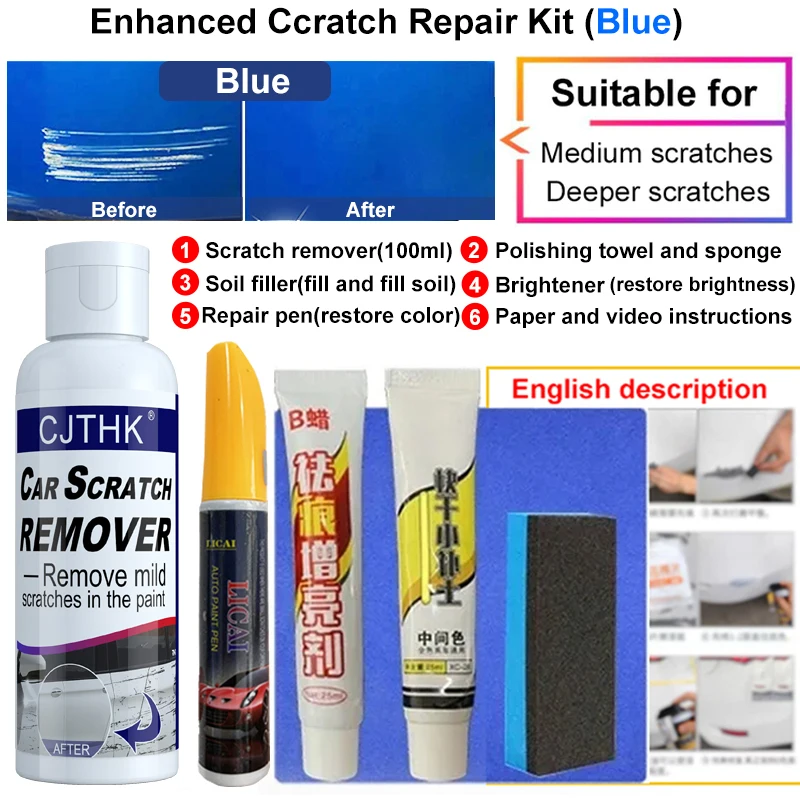 Auto Kras Remover Verf Care Tools Auto Swirl Remover Krassen Reparatie Polijsten Auto Body Slijpen Compound Anti Kras Wax: Rood