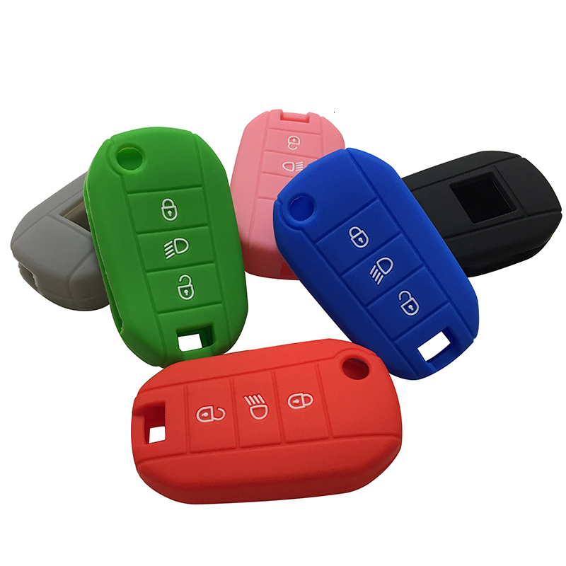2 3 Pulsanti TPU Custodia Per Chiave Auto Supporto Shell Per Peugeot - Foto 8