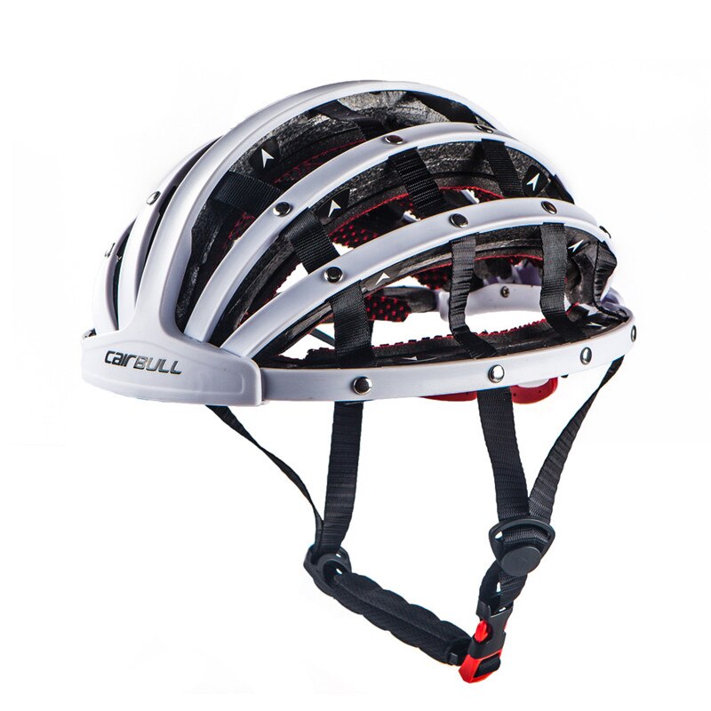 260G Opvouwbare Road Fiets Helm Lichtgewicht Draagbare Fietsen Fietshelm City Bike Sport Veiligheid Leisure Rijden Helm: WHITE