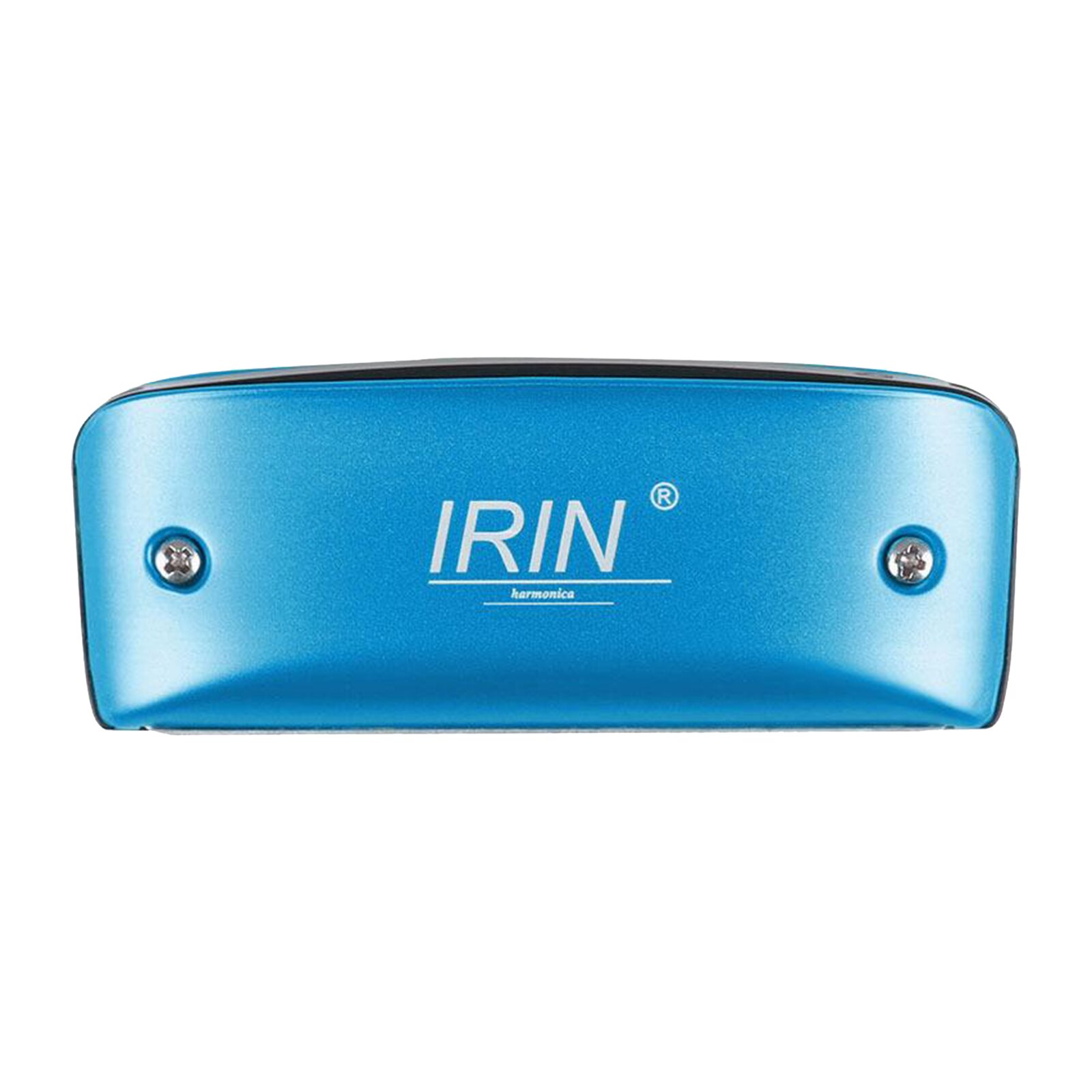 14 Hole Diatonic Harmonica in C - Aluminum Body - with Neck Strap - for Kids & Professionals: Blue