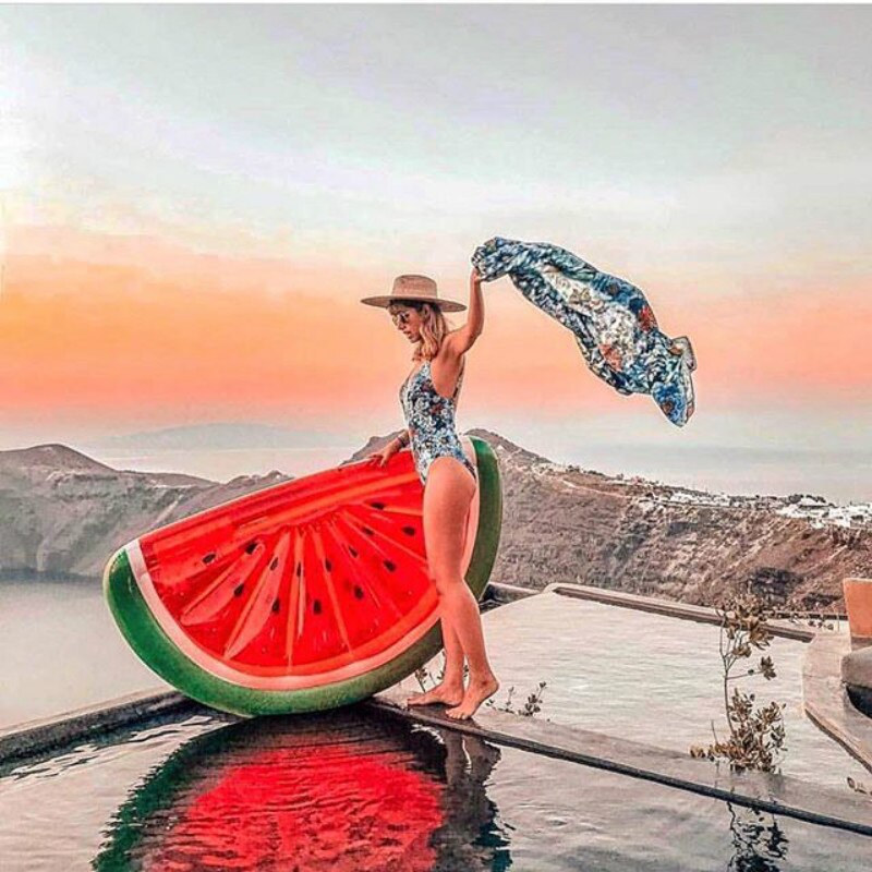185cm gonflable géant piscine flotteur matelas jouets pastèque ananas Cactus plage eau natation anneau bouée de sauvetage mer fête