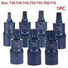 Torx Screwdriver Bit T30,T40, T45, T50 ,T55 ,T60, T70 Sockets Set Drill Adapter Impact Screwdriver Bit Hand Tools For Mechanics